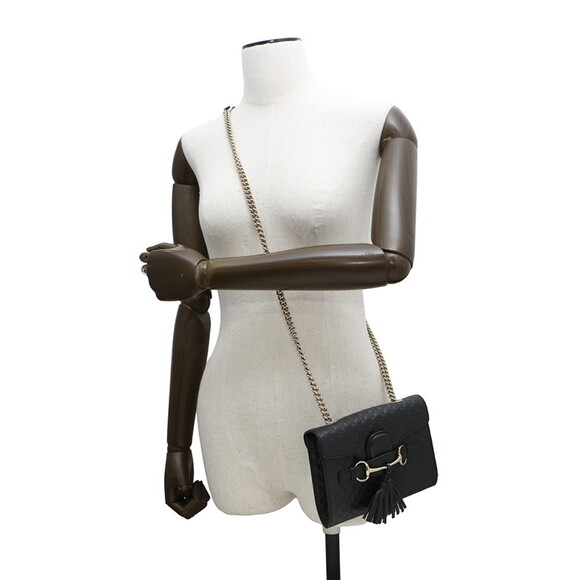 GUCCI Authentic Black Leather Shoulder Bag - Picture 4 of 16